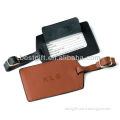 free emboss logo leather fancy luggage tag